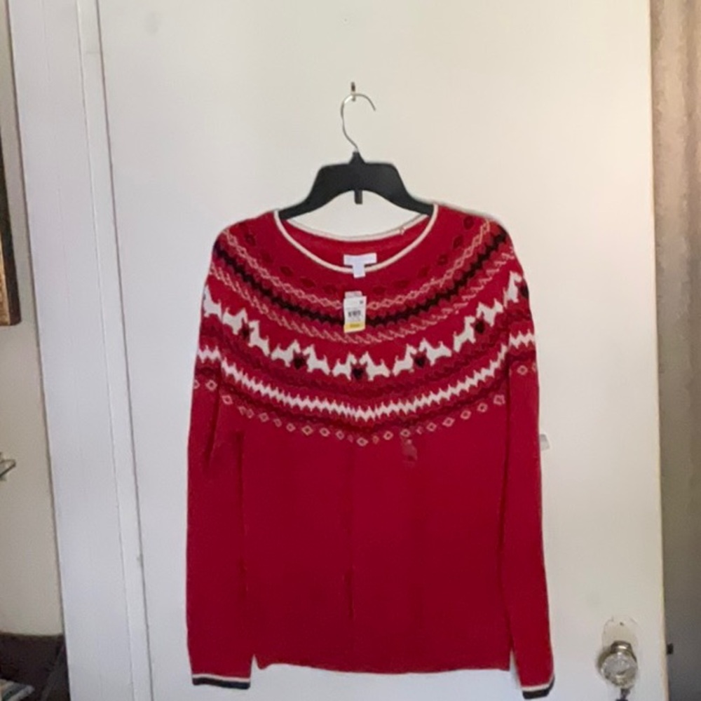 CHARTER CLUB M Scottie Dog Sweater
